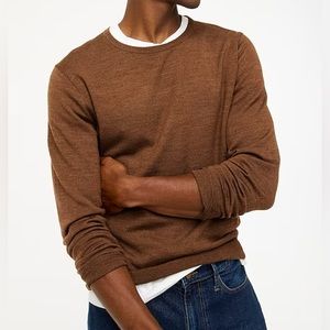 J. Crew Factory Machine-washable merino wool-blend crewneck sweater